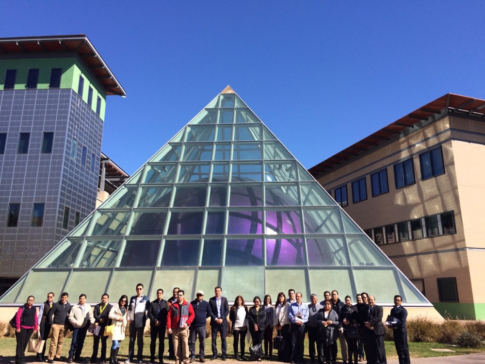 Group in front of planetarium